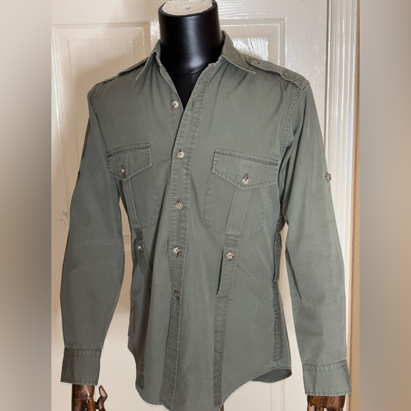 Willis&Geiger Tops - VTG Willis & Geiger Women’s Olive Button Down Long Sleeve Shirt Sz Large